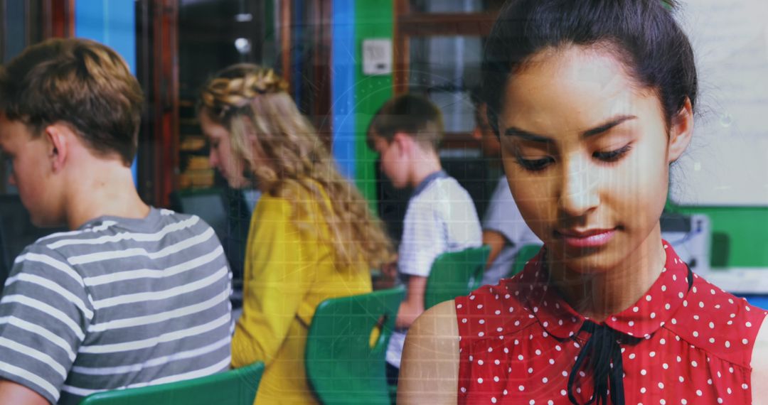 Innovative Learning: Diverse Students Engaging with Digital Technology in Classroom