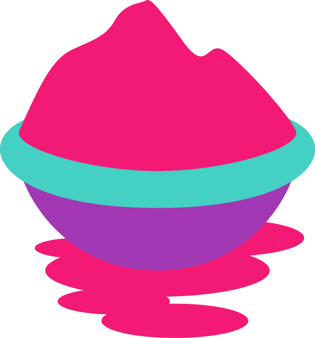 Transparent Abstract Floating Shape in Vibrant Geometric Design