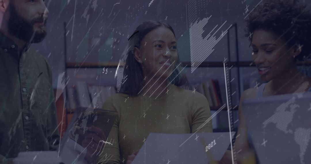 Diverse Business Team Collaborating with Modern Technology in Office