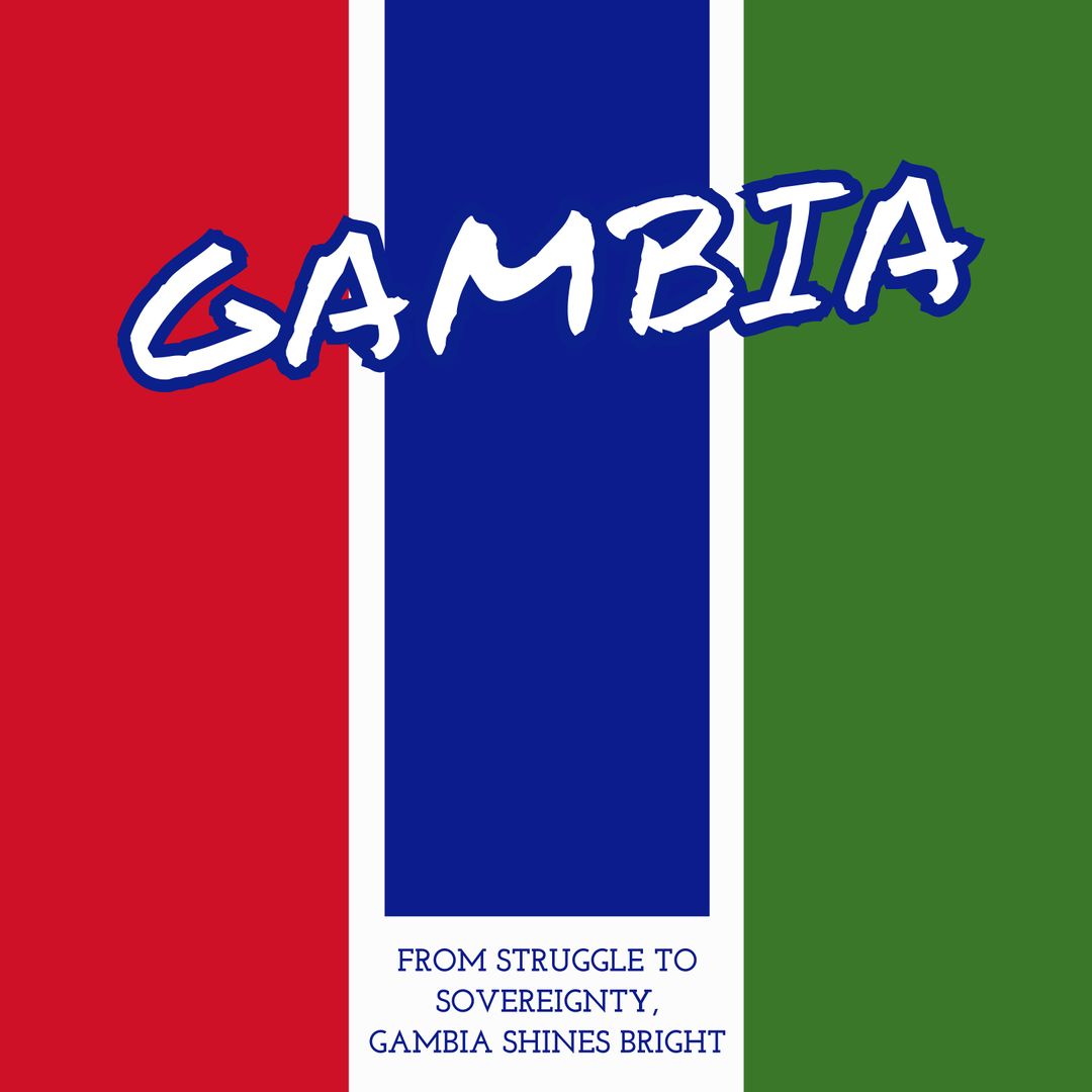 Vibrant Gambia Flag Illustration Celebrating Independence