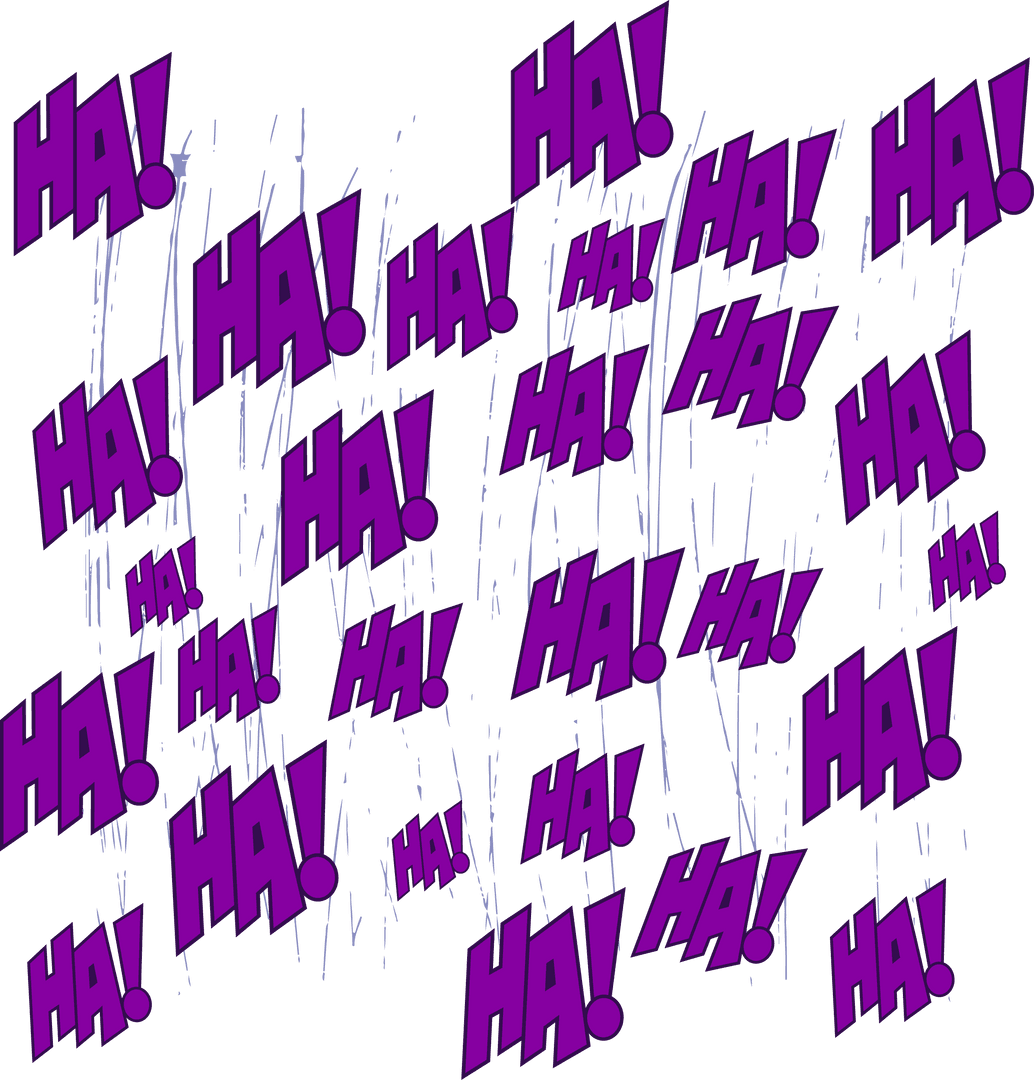 Energetic Comic Text Scatter on Transparent Canvas