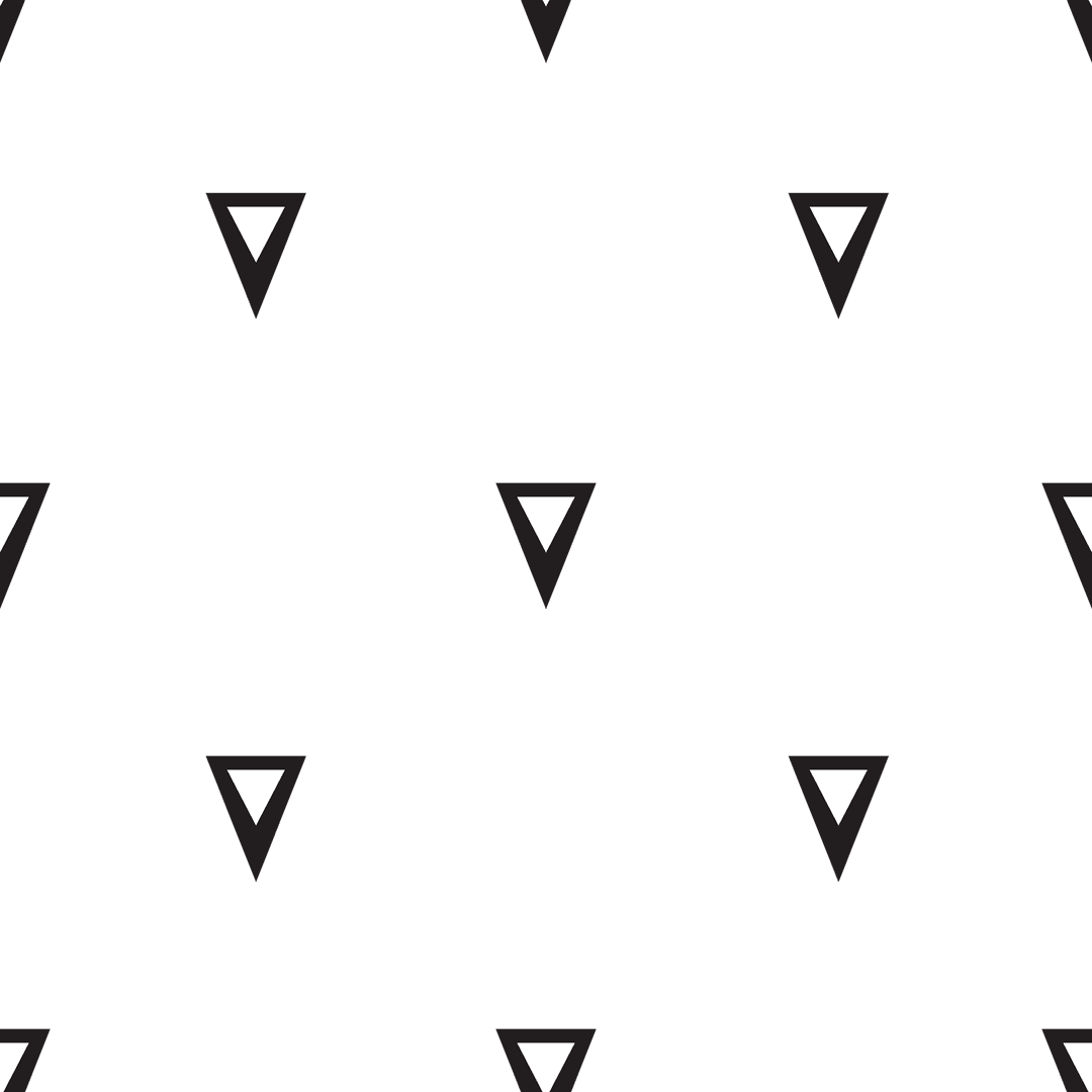 Transparent Pattern with Black Triangle Icons on White Background