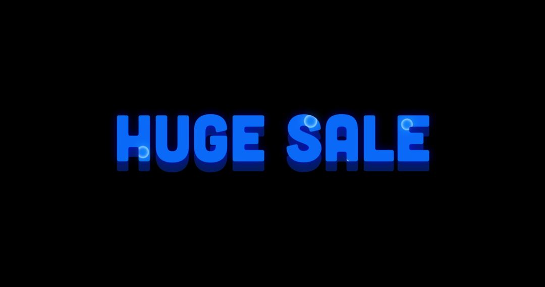 Bold Huge Sale Advertisement with 3D Text Effect