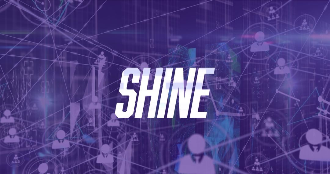 Abstract Digital Network with Shine Text for Innovation