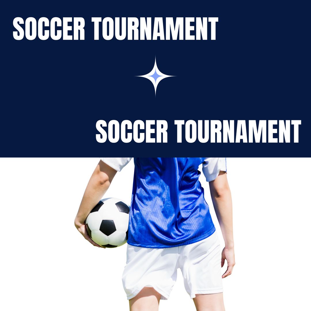 Youth Soccer Tournament Promotion with Young Player and Football - Download Free Stock Templates Pikwizard.com