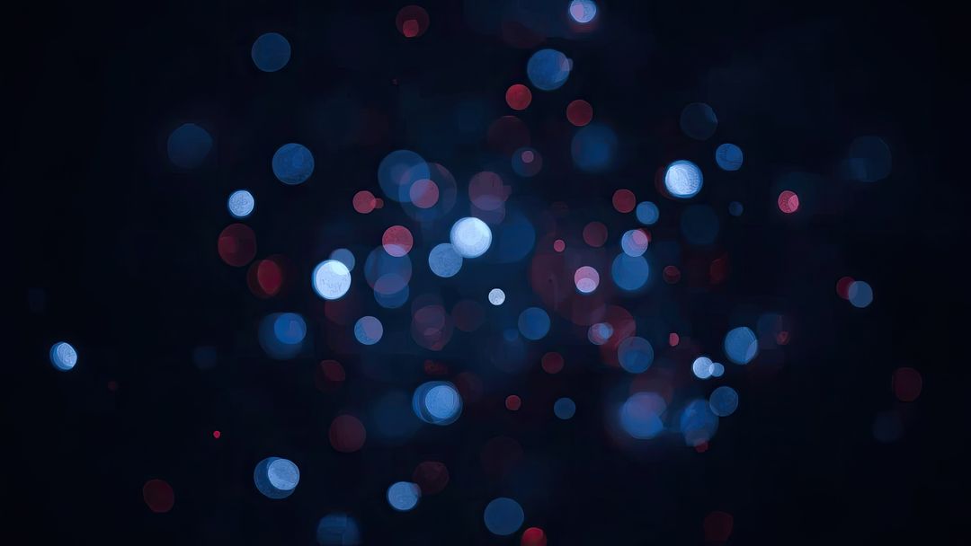 Abstract Bokeh Lights Floating in Dark Ambient Space