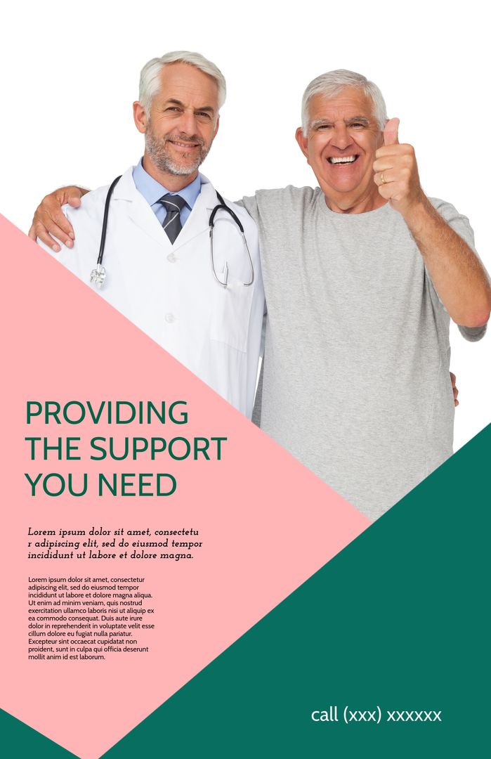 Doctor with Happy Senior Patient Expressing Satisfaction and Trust