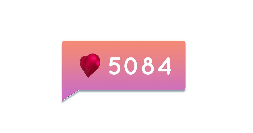 Gradient Love Notification with Heart Icon