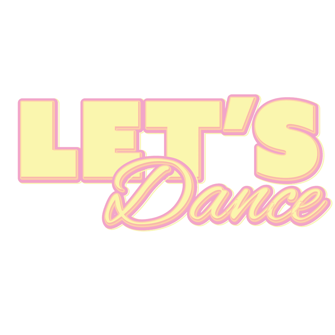 Let's Dance Text Graphic on Transparent Background