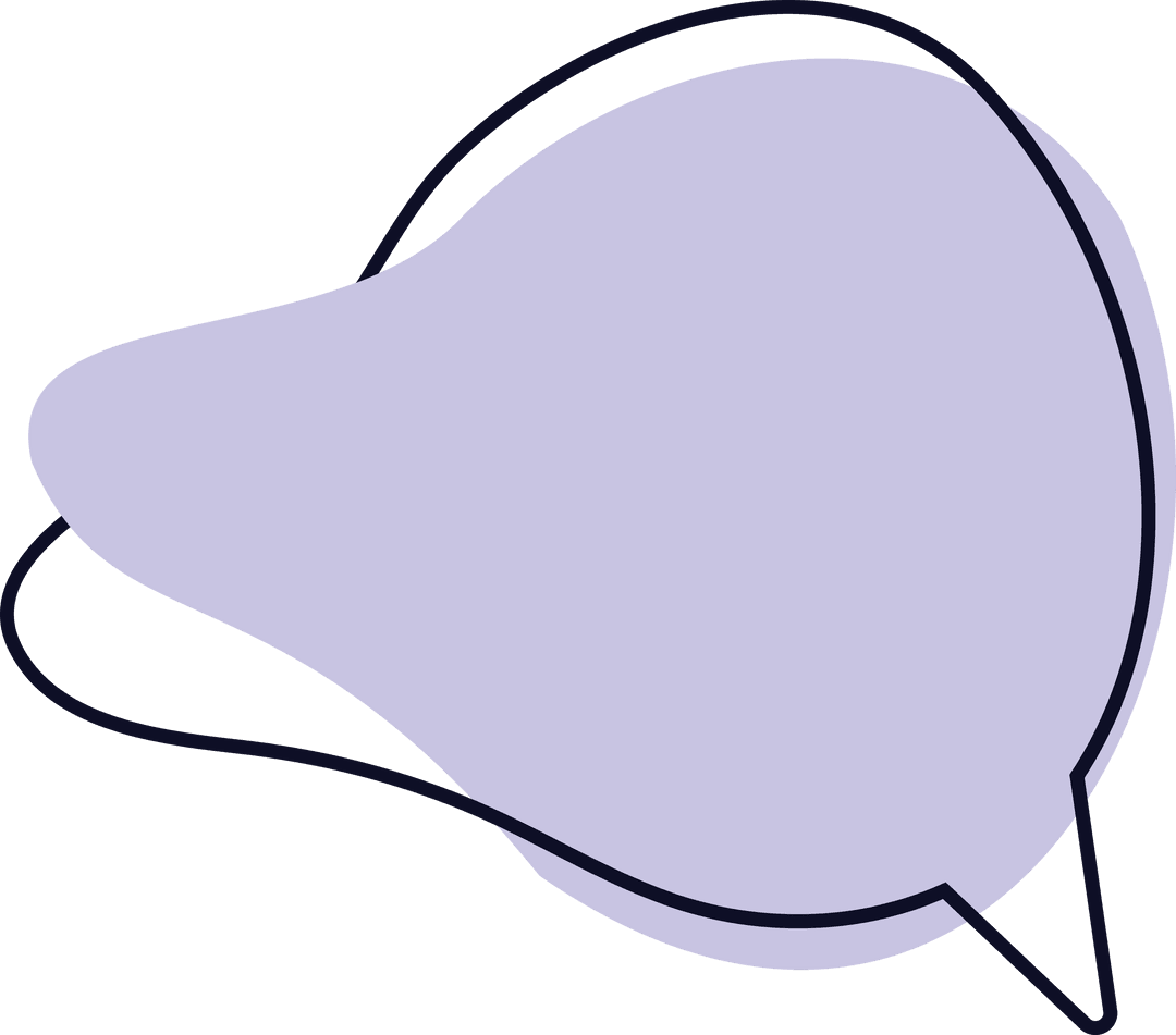 Transparent Abstract Speech Bubble Illustration for Communication Design