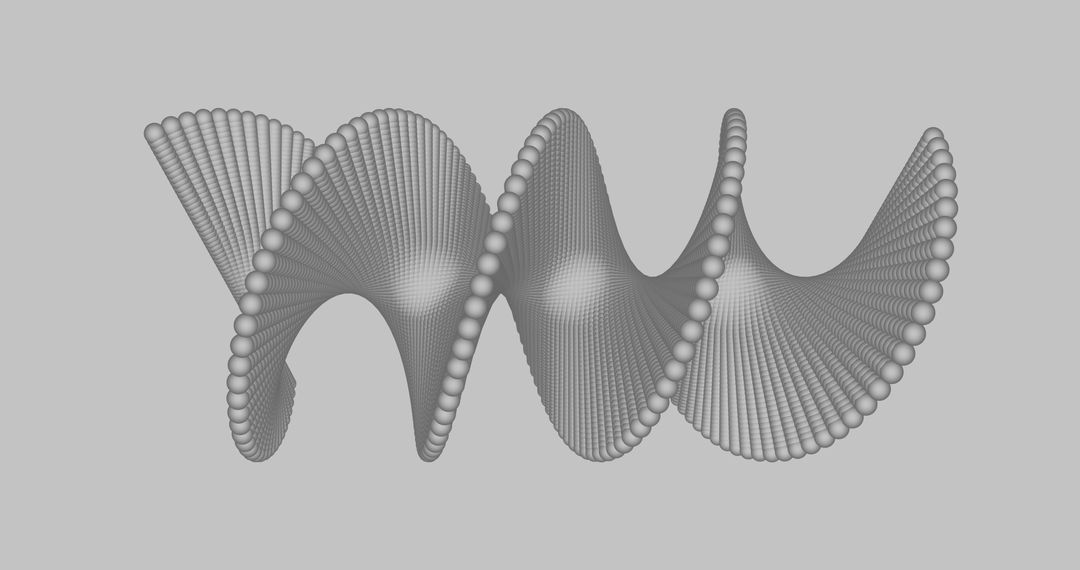 Abstract 3D DNA Strand Representation on Grayscale Background