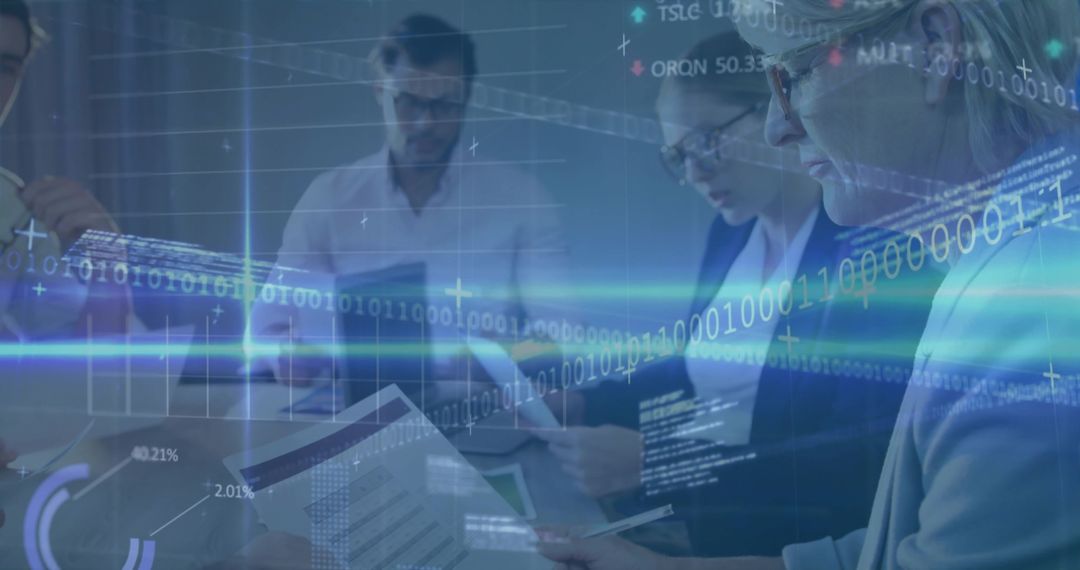 Team Analyzing Emerging Business Analytics with Digital Overlays