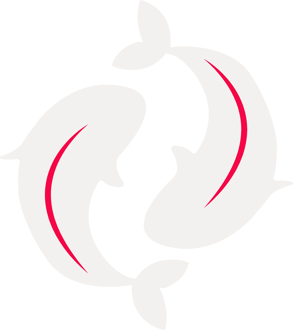 Symmetrical Fish Pair Yin Yang Design