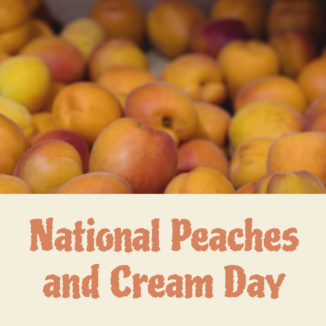 Celebration of National Peaches and Cream Day with Fresh Peaches - Download Free Stock Images Pikwizard.com