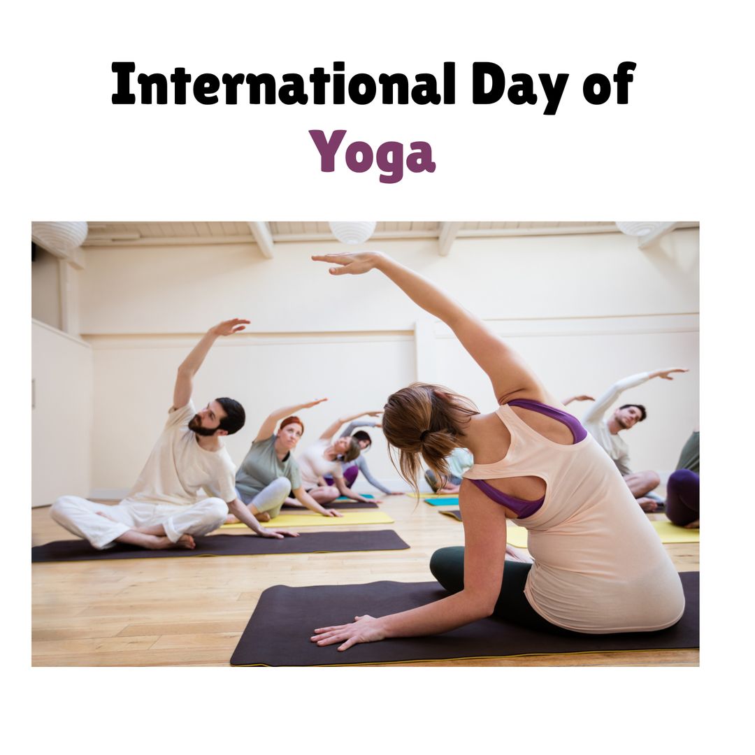 Diverse Yoga Class Celebrating International Day of Yoga - Download Free Stock Templates Pikwizard.com