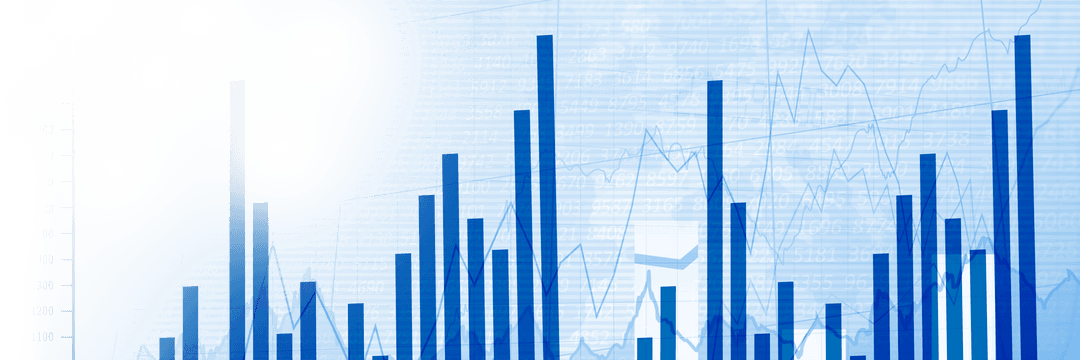 Transparent Blue Statistic Charts on Transparent Background