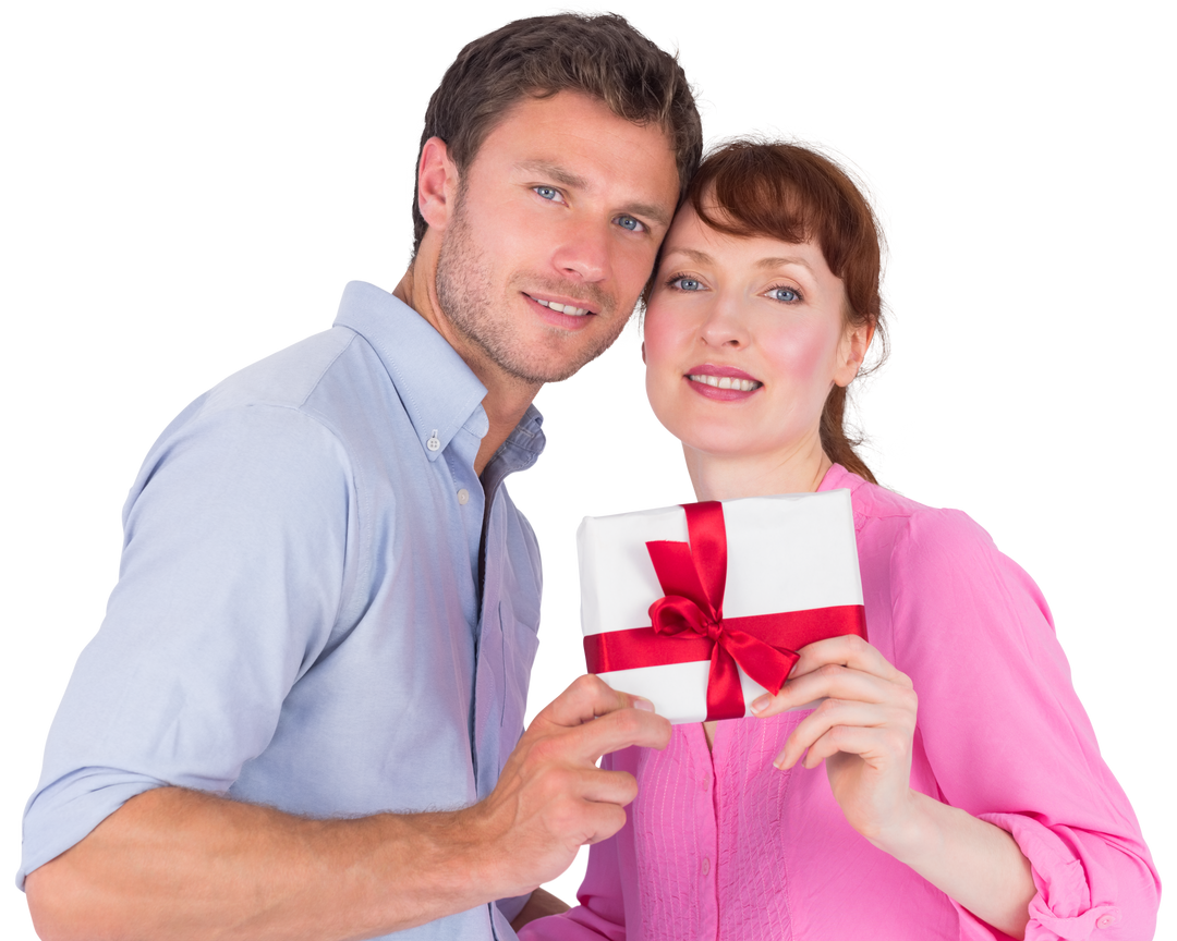 Loving Couple Holding a Transparent Gift Box Close Up - Download Free Stock Images Pikwizard.com