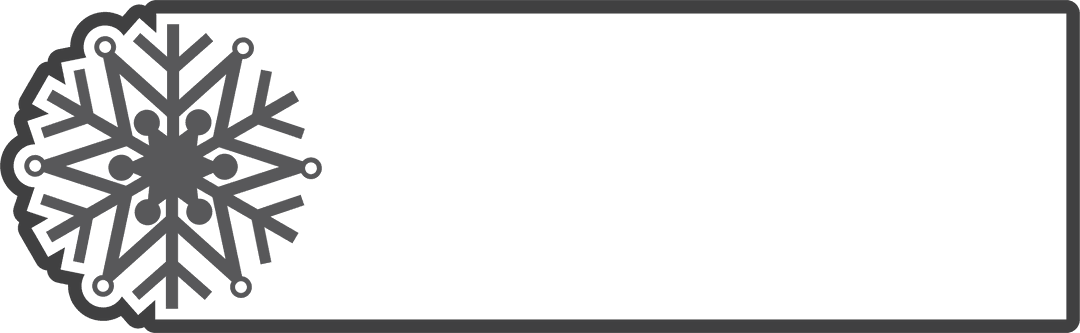 Transparent Badge with Snowflake Design and Copy Space