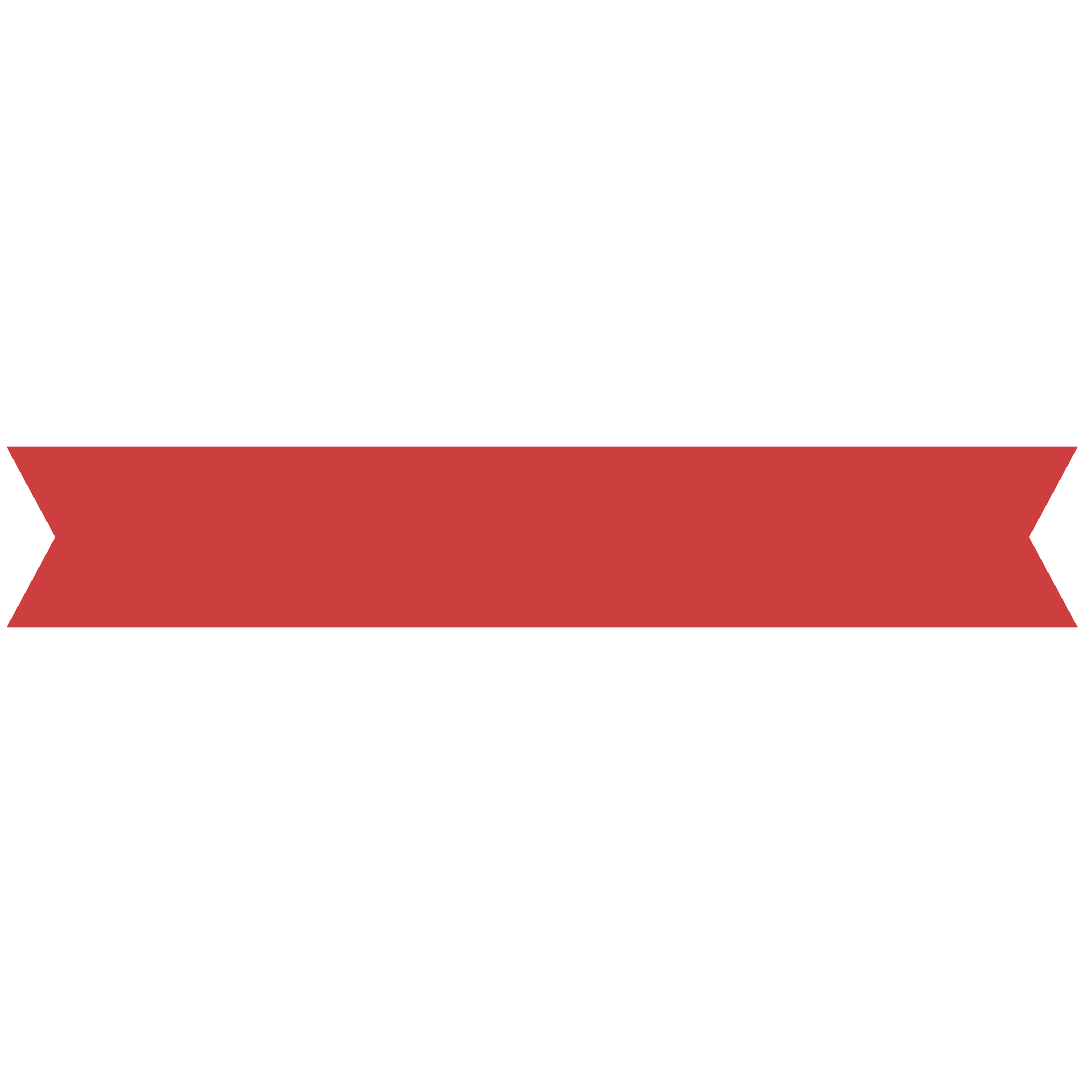 Red Ribbon Banner Badge with Transparent Background
