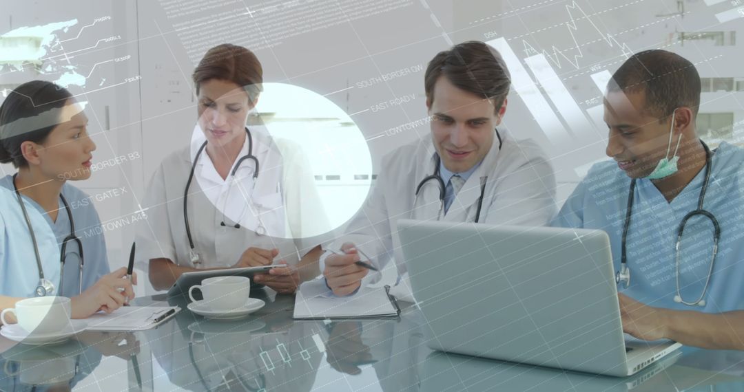 Doctors Engaging in Digital Analysis and Global Data Exchange