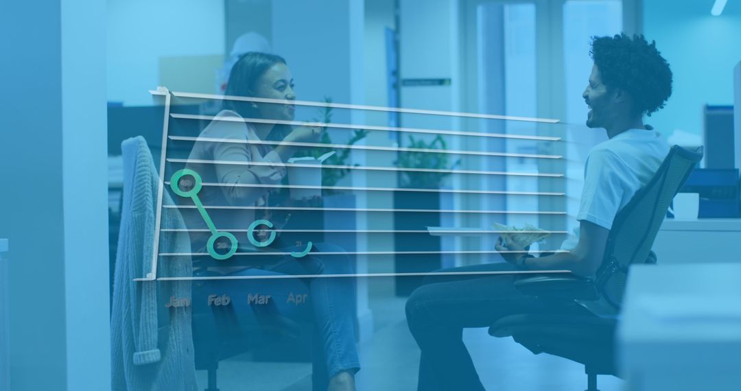 Collaboration and Data Analysis in Modern Office Workspace