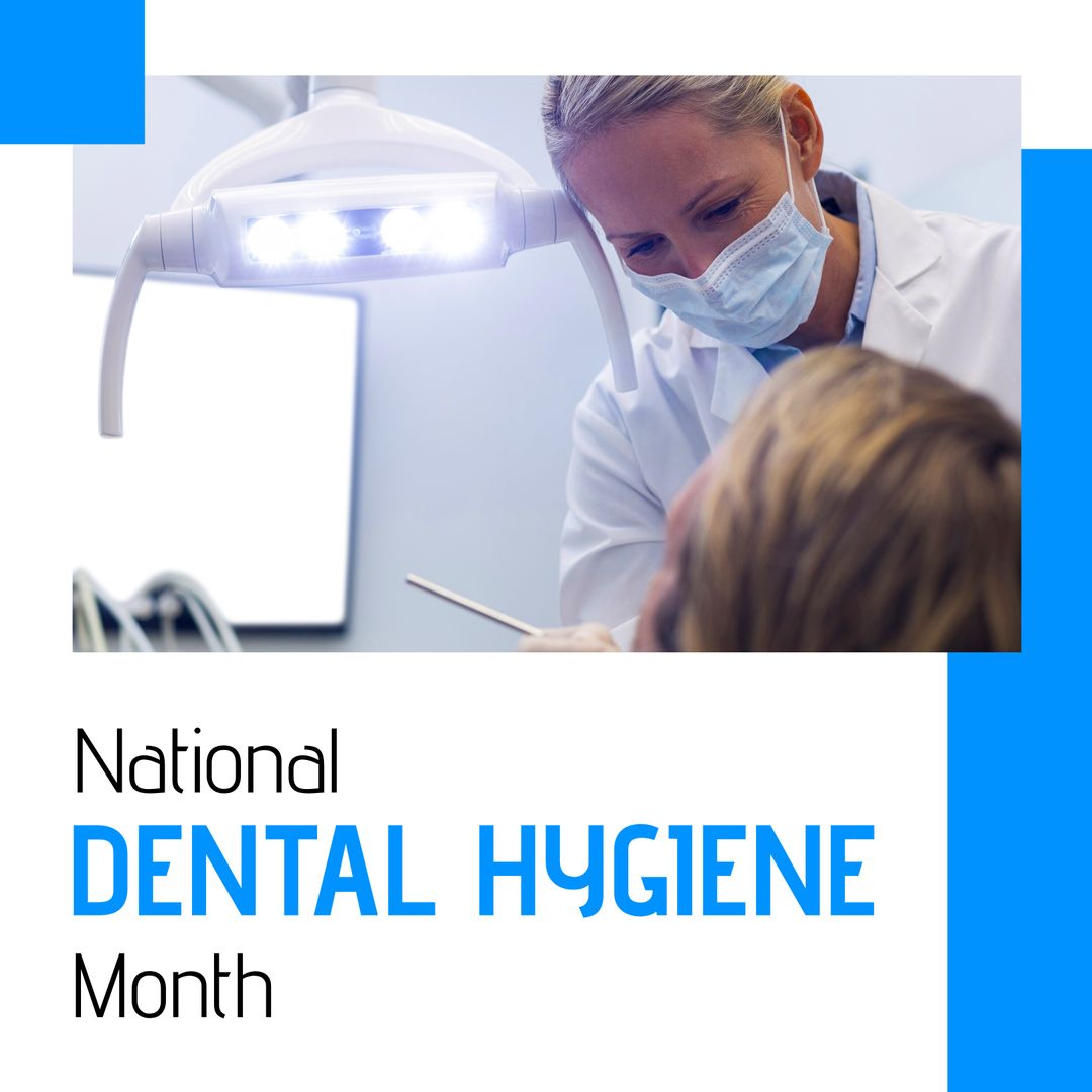 Celebrating National Dental Hygiene Month with Professional Care - Download Free Stock Templates Pikwizard.com