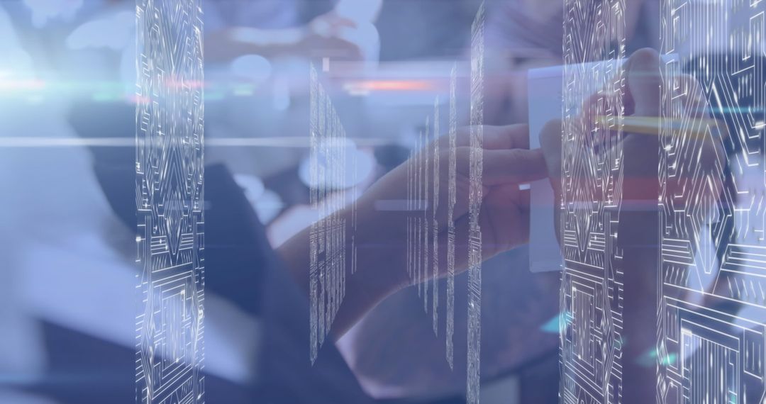 Global Technology and Finances with Digital Interfaces Concept