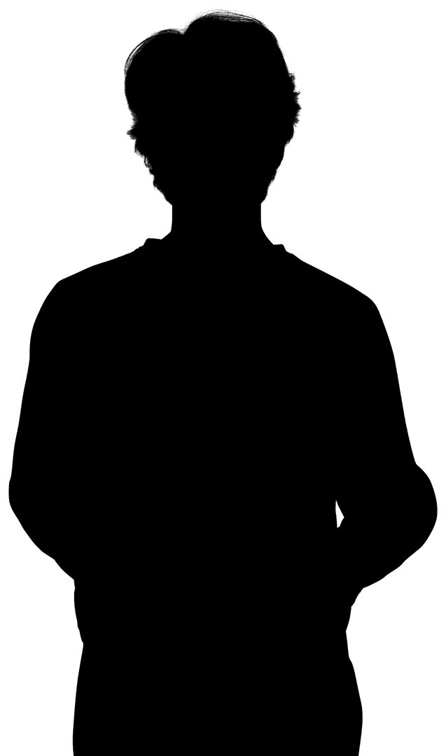 Transparent Male Silhouette on Standing Pose