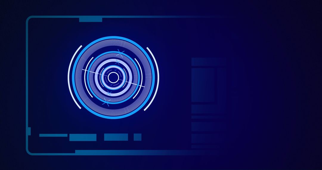 Futuristic Digital Interface with Data Scanning on Blue Screen