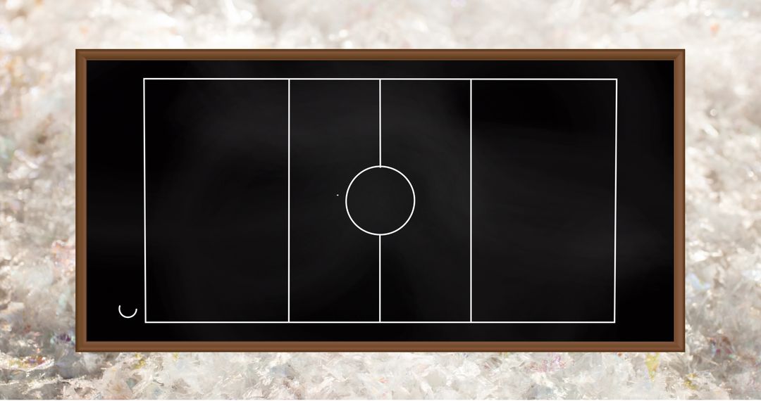 Game Strategy Outline on Blackboard Over Abstract Background