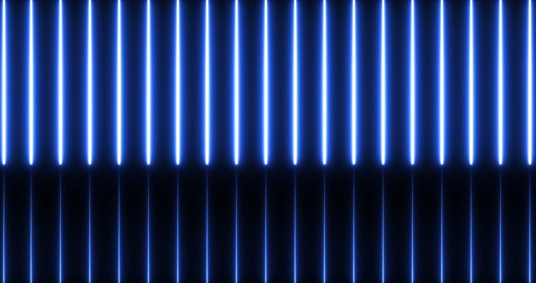 Glowing Neon Blue Lines on Black Background Looping Animation