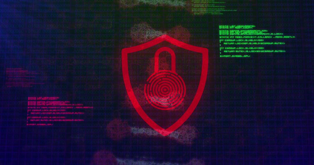 Cyber Security Shield with DNA and Data Visualization