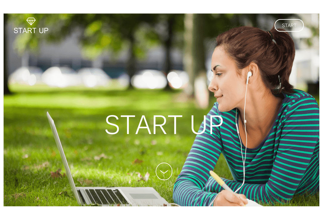 Modern Entrepreneur Planning Startup Idea Blank Wheat Smile