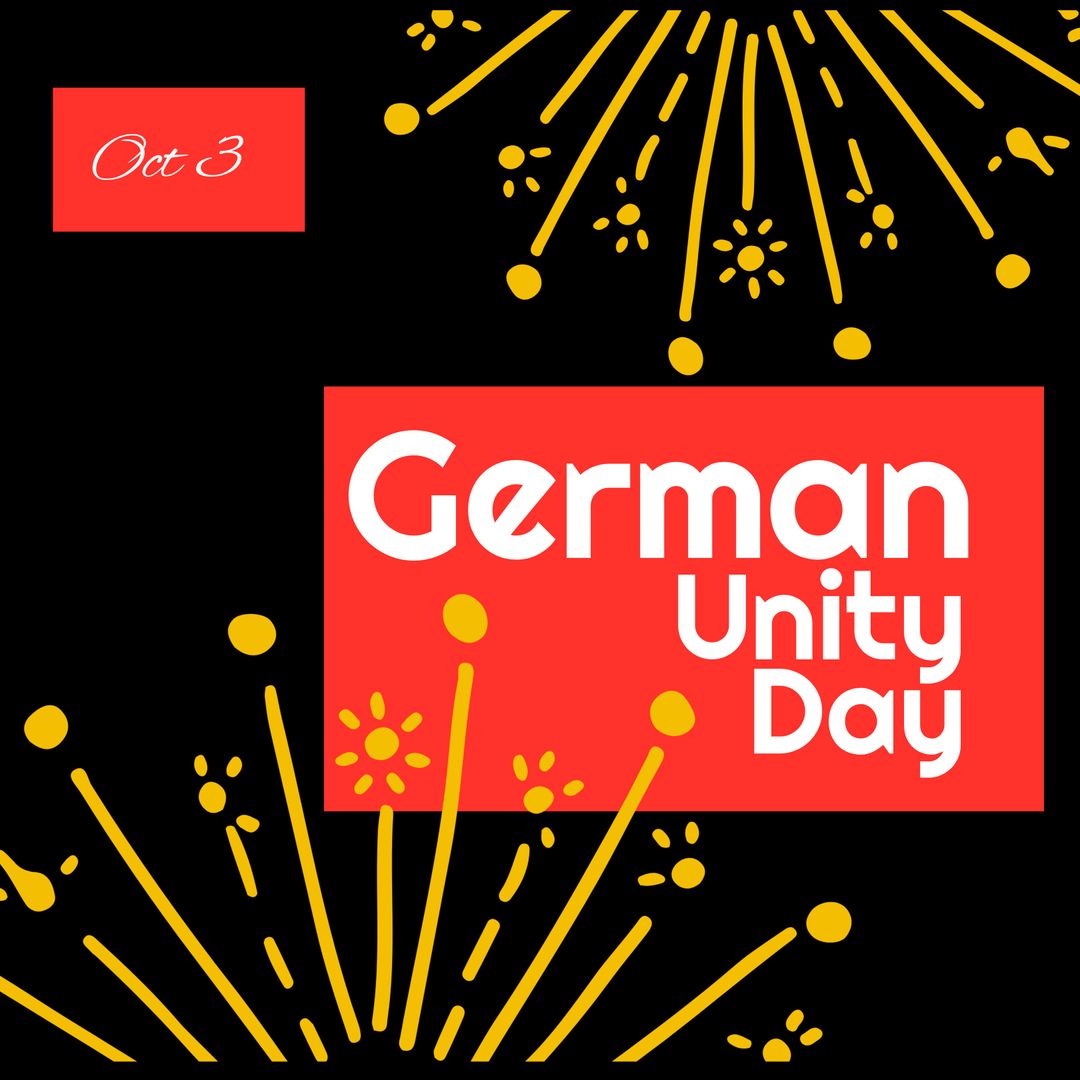 German Unity Day Celebration Illustration with Festive Design