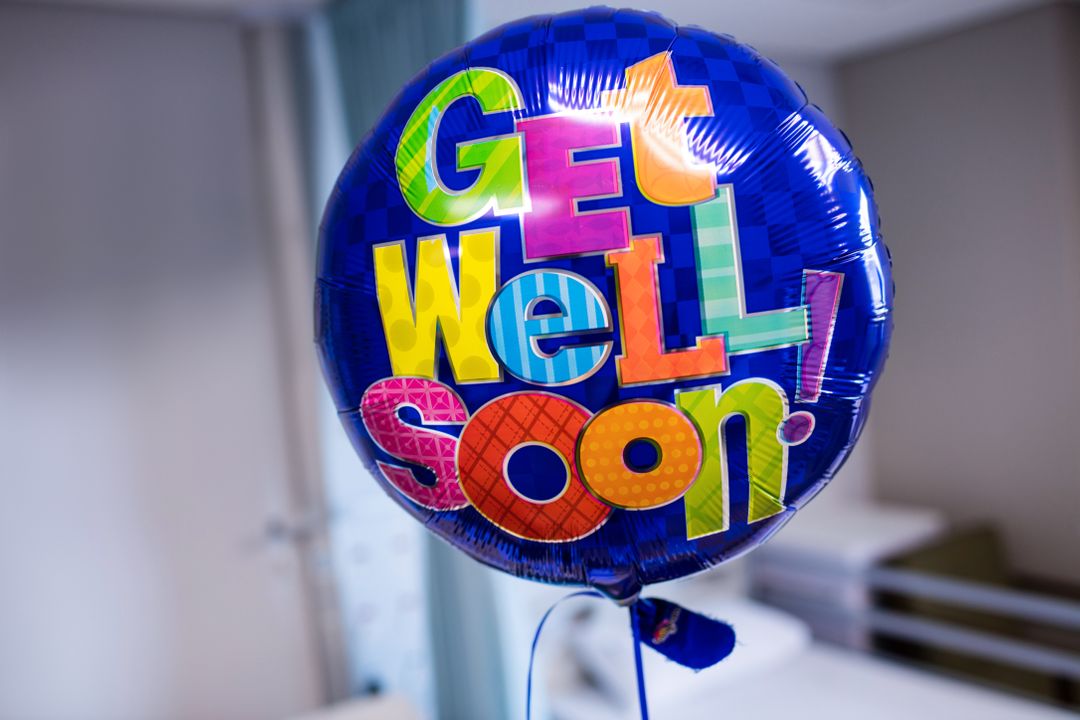Get well soon balloon in hospital - Free Images, Stock Photos and Pictures on Pikwizard.com