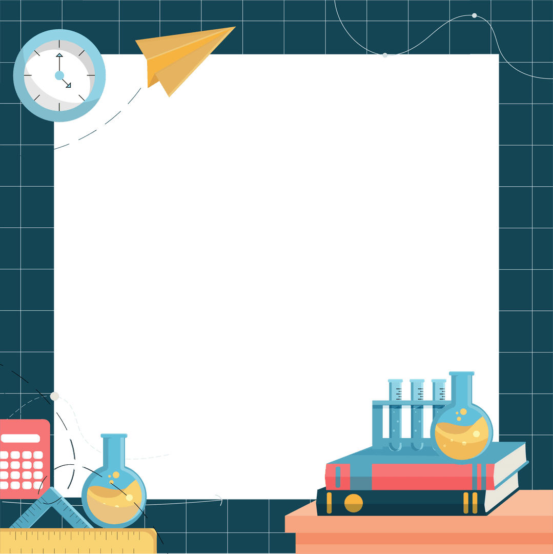 Transparent Panel Design with Scientific and Academic Theme