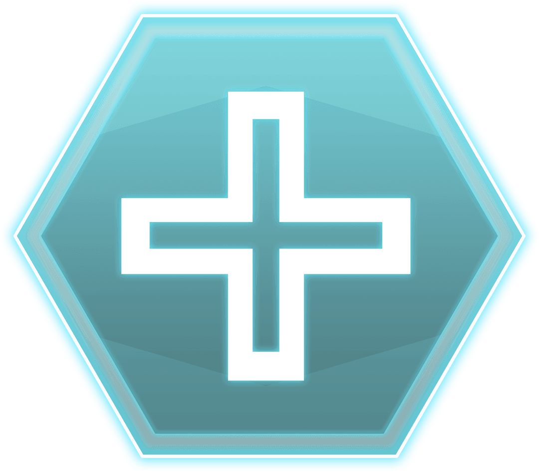 Transparent Medical Cross Hexagon Icon
