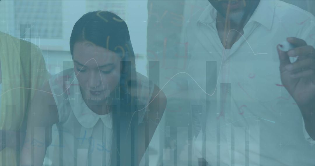 Diverse Team Analyzing Complex Financial Data