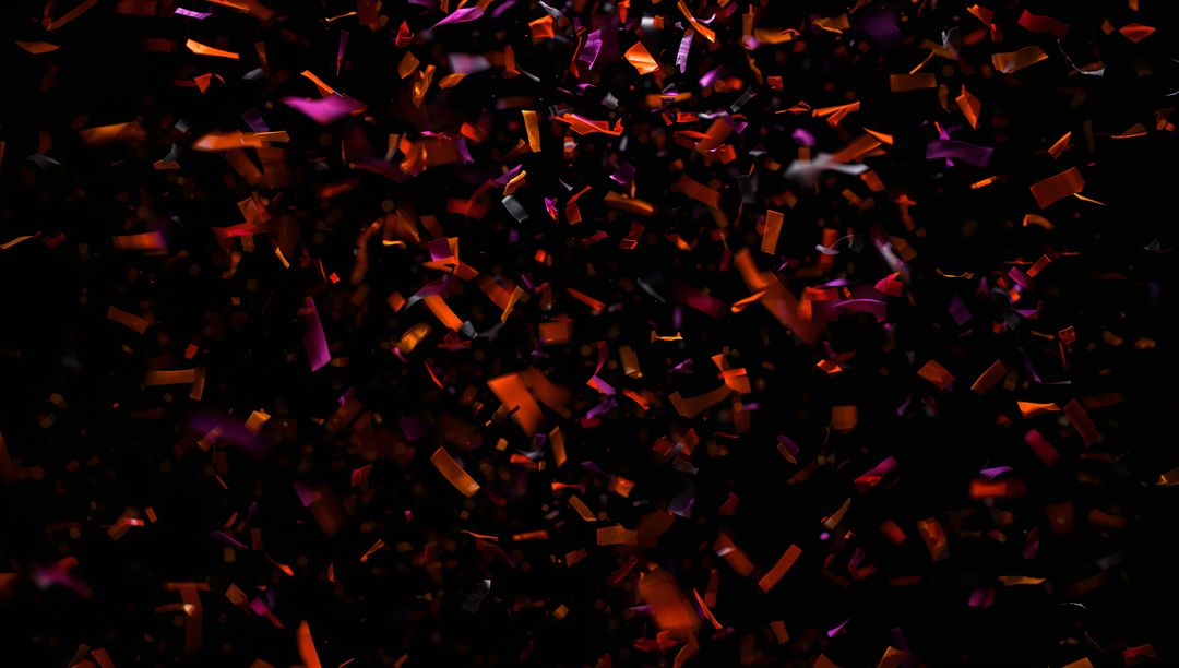 Vibrant Confetti Explosion on Dark Backdrop