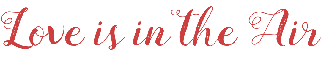 Romantic Love in the Air Text on Transparent Background