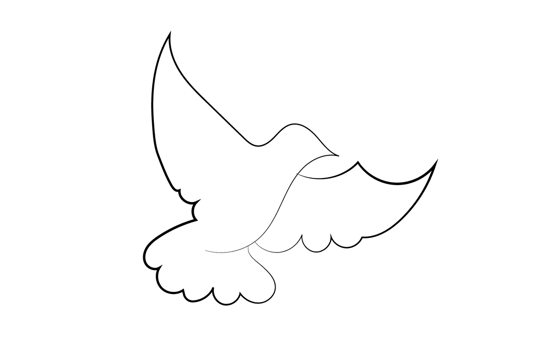 Digital Bird Symbol on Transparent Background Vector Illustration