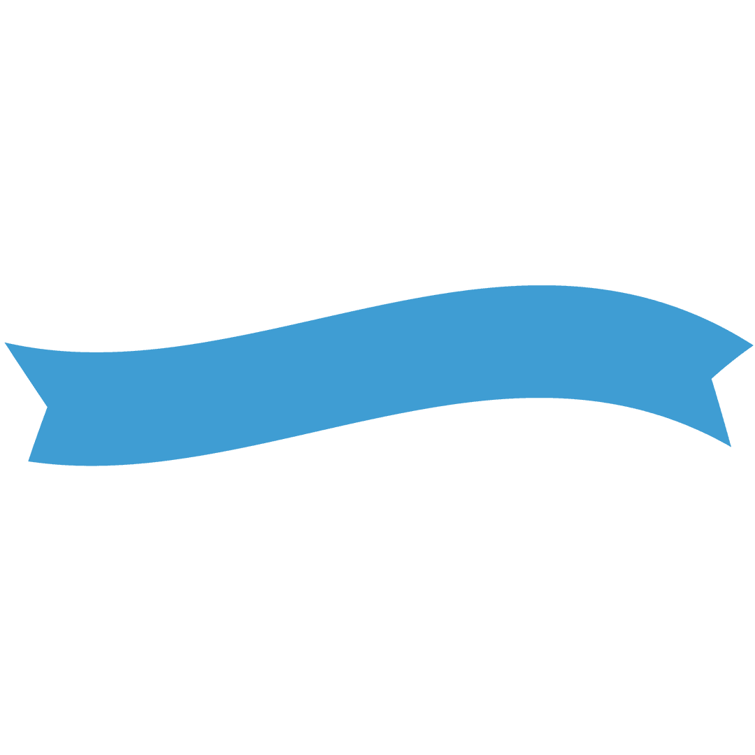 Transparent Blue Ribbon Badge with Copy Space