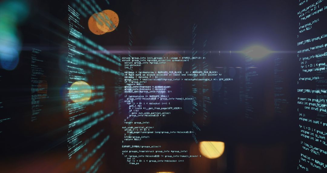 Young Professional Analyzing Complex Digital Code Streams