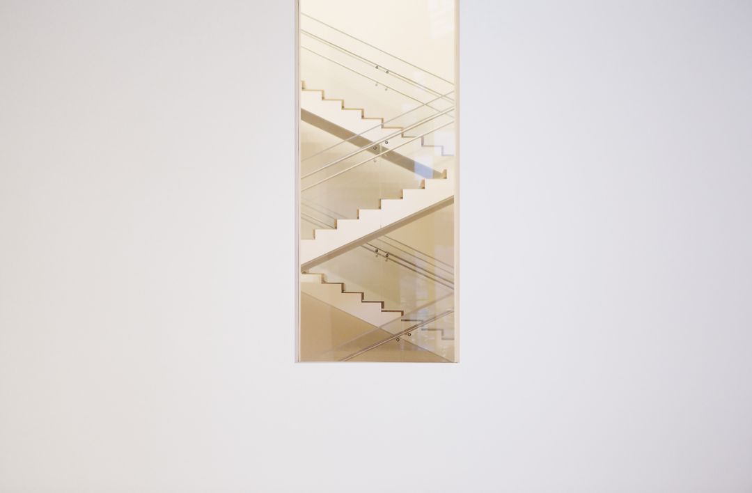 Minimalist Staircase with Glass Railings in Modern Building - Free Images, Stock Photos and Pictures on Pikwizard.com