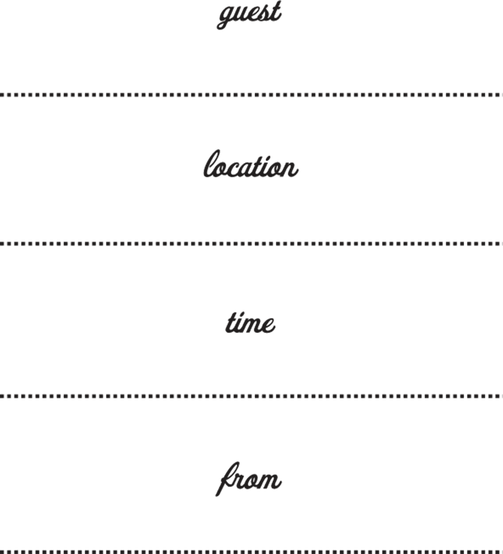 Blank Invitation Template with Elegant Calligraphy on Transparent Background