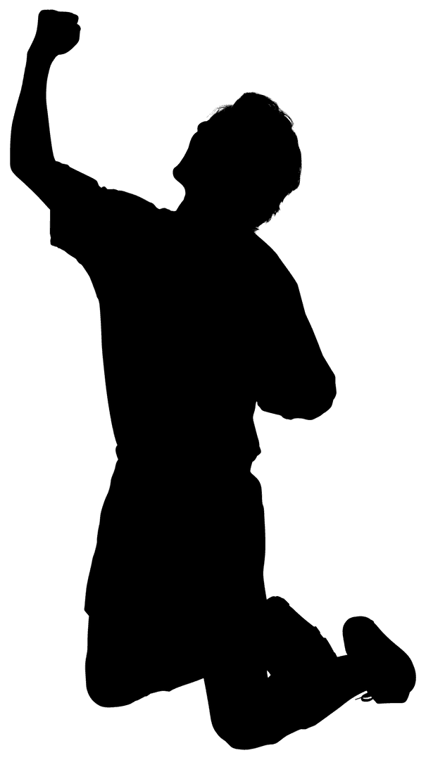 Transparent Football Player Silhouette Vector Art