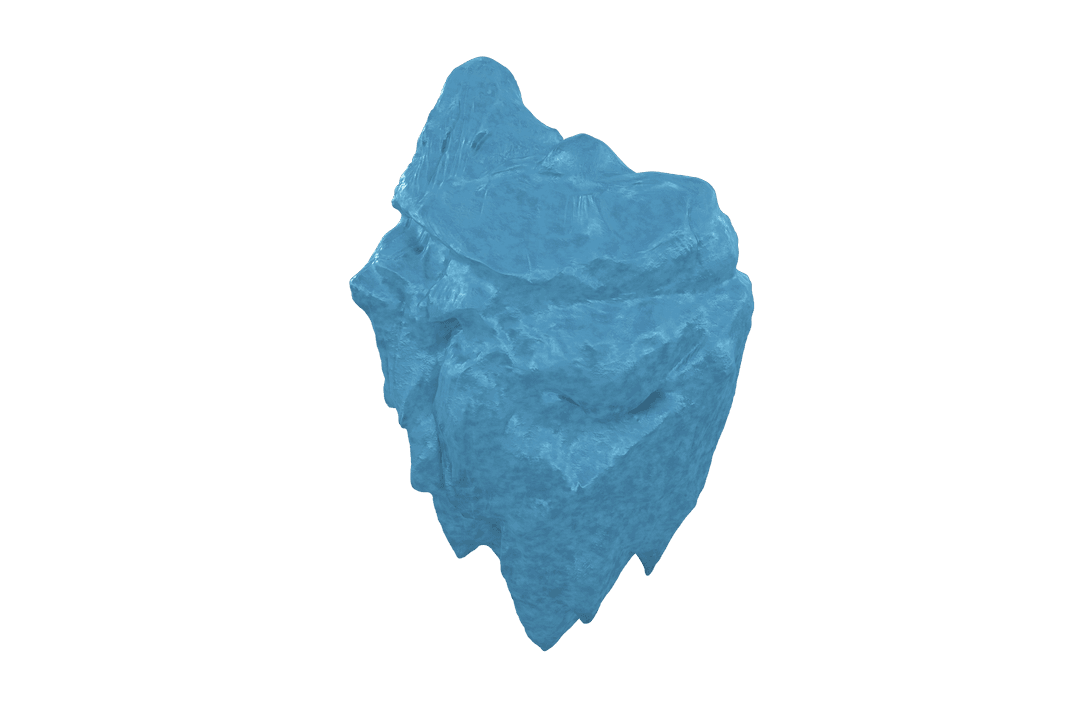 Transparent Vector Illustration of Textured Blue Rock