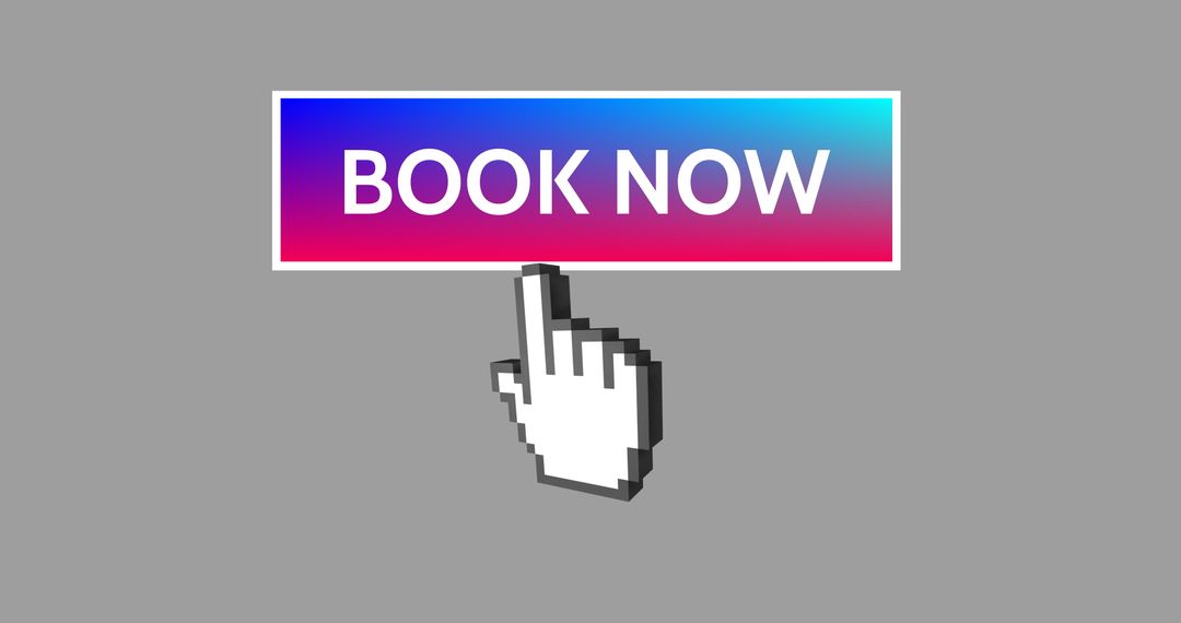 Digital Reservation Concept with Book Now Button and Cursor