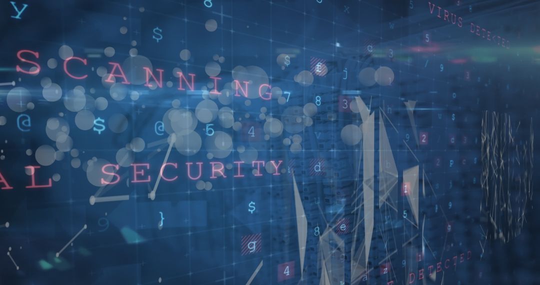 Futuristic Digital Security Interface with Cyber Elements