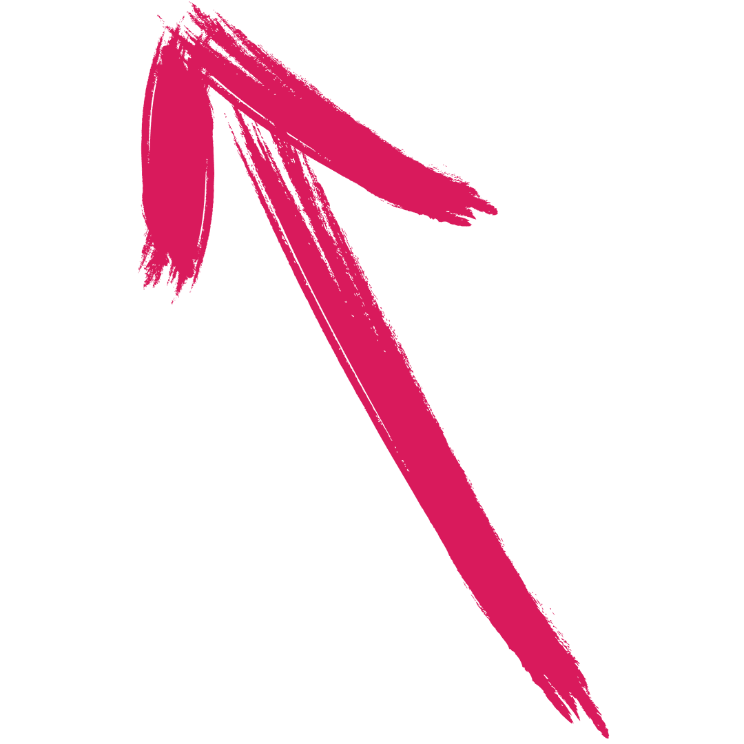 Purple Brushed Arrow on Transparent Background for Directional Design